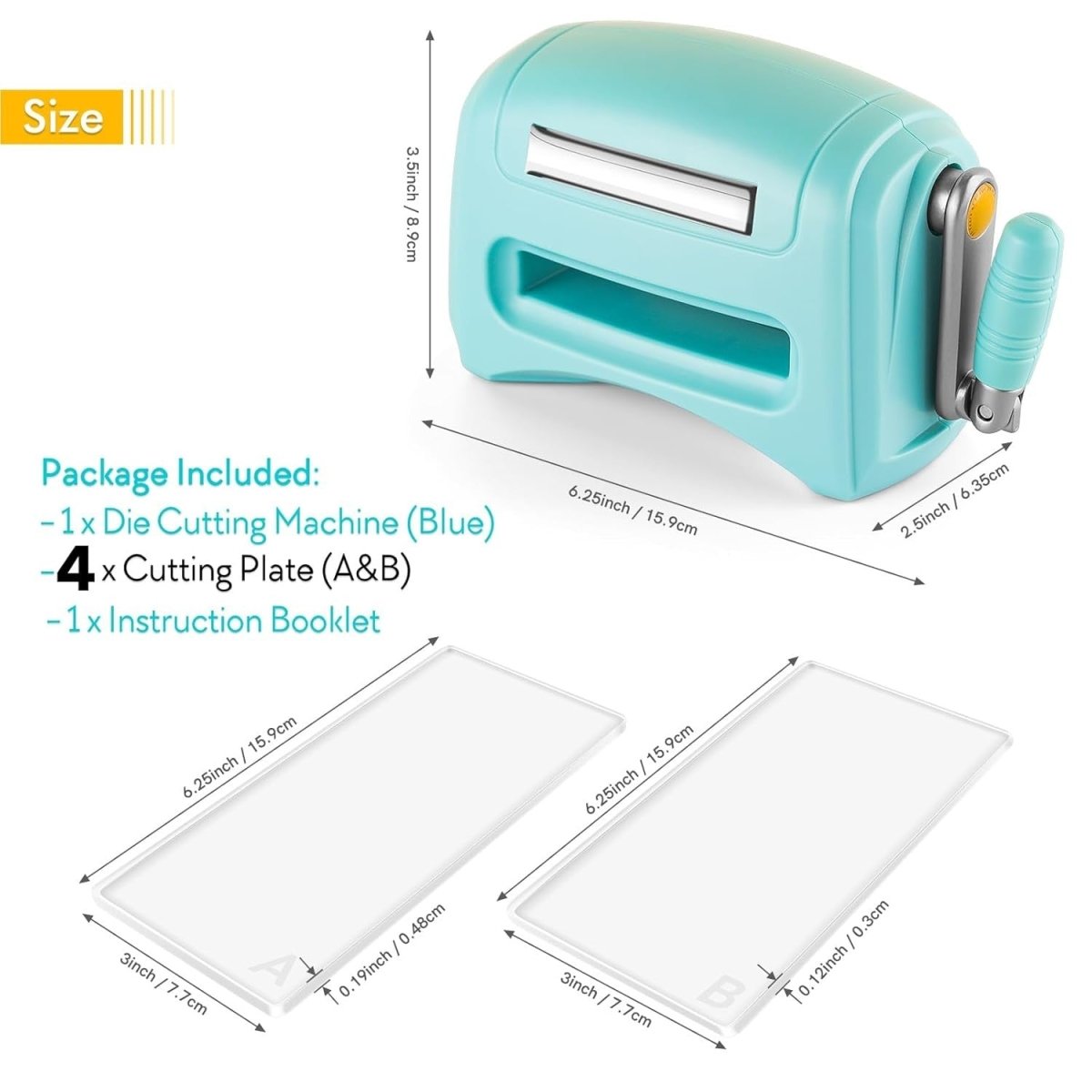 Mini Die Cutting Machine Manual Embossing Press for Crafts Scrapbooking - Kwikley