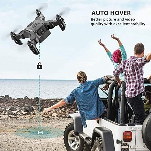 Mini Drone with Camera 720p, Foldable RC Quadcopter for Kids & Beginners - Kwikley