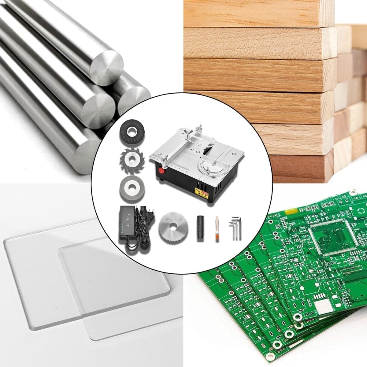 Mini Electric Table Saw Desktop Wood Cutting Machine DIY Craft Tool - Kwikley
