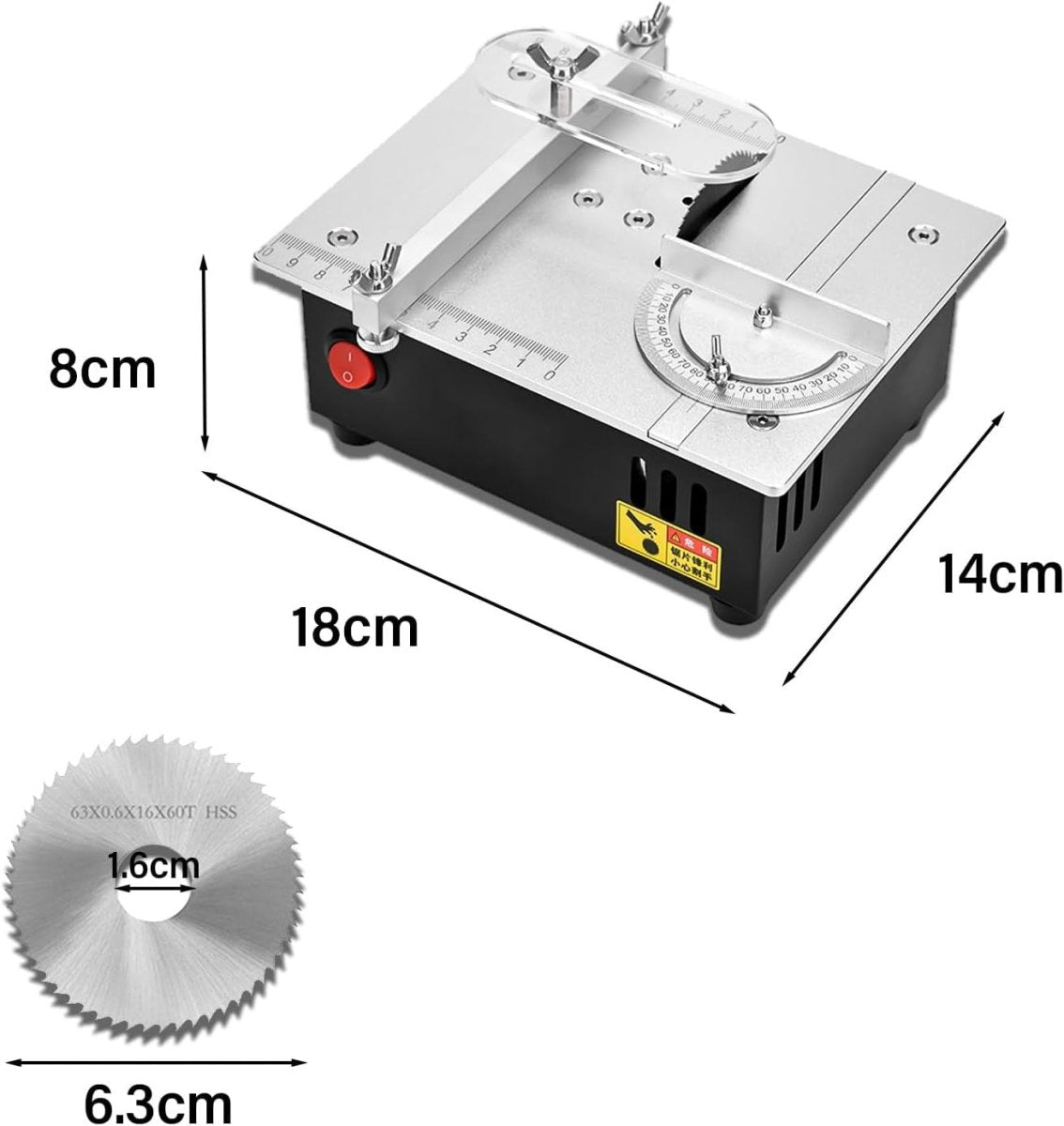 Mini Electric Table Saw Desktop Wood Cutting Machine DIY Craft Tool - Kwikley