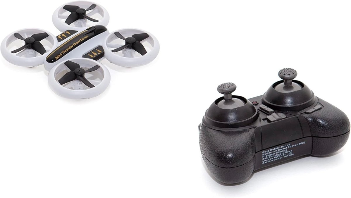 Mini LED Glow Drone 2.4GHz Remote Control RC Quad – Long Flight Time, 3 Speed - Kwikley