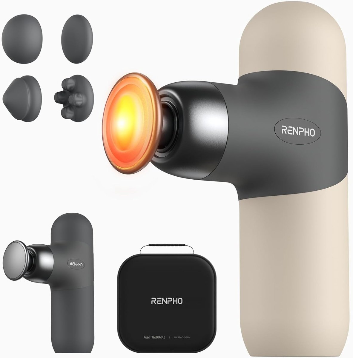 Mini Massage Gun with Heat Deep Tissue Quiet Portable Muscle Recovery - Kwikley