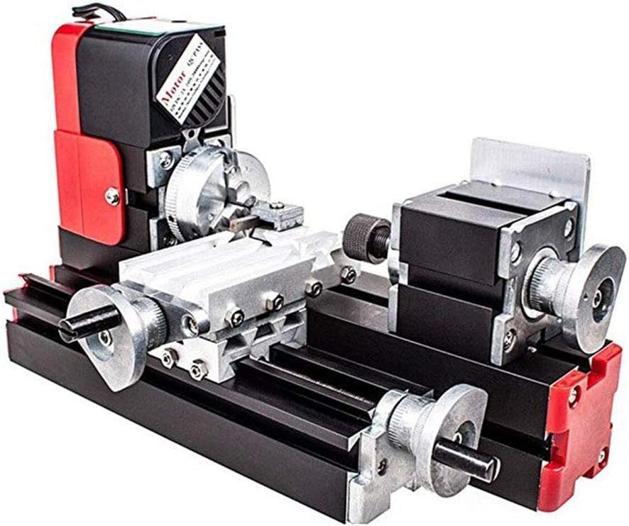 Mini Metal Lathe Machine 12V Micro Precision DIY Turning Milling Tool - Kwikley