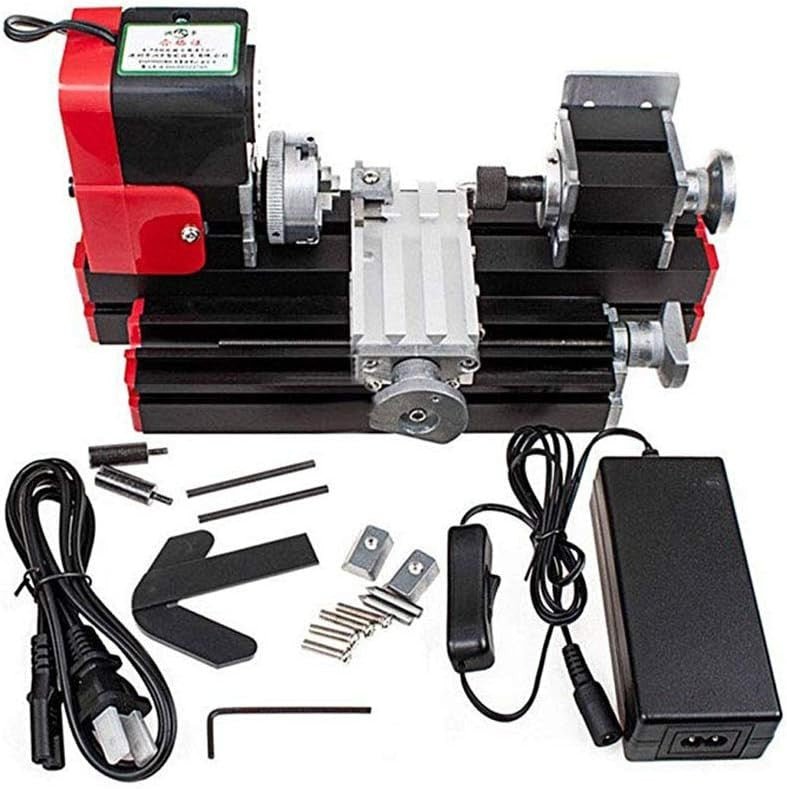 Mini Metal Lathe Machine 12V Micro Precision DIY Turning Milling Tool - Kwikley