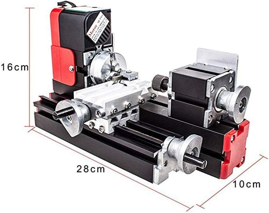 Mini Metal Lathe Machine 12V Micro Precision DIY Turning Milling Tool - Kwikley