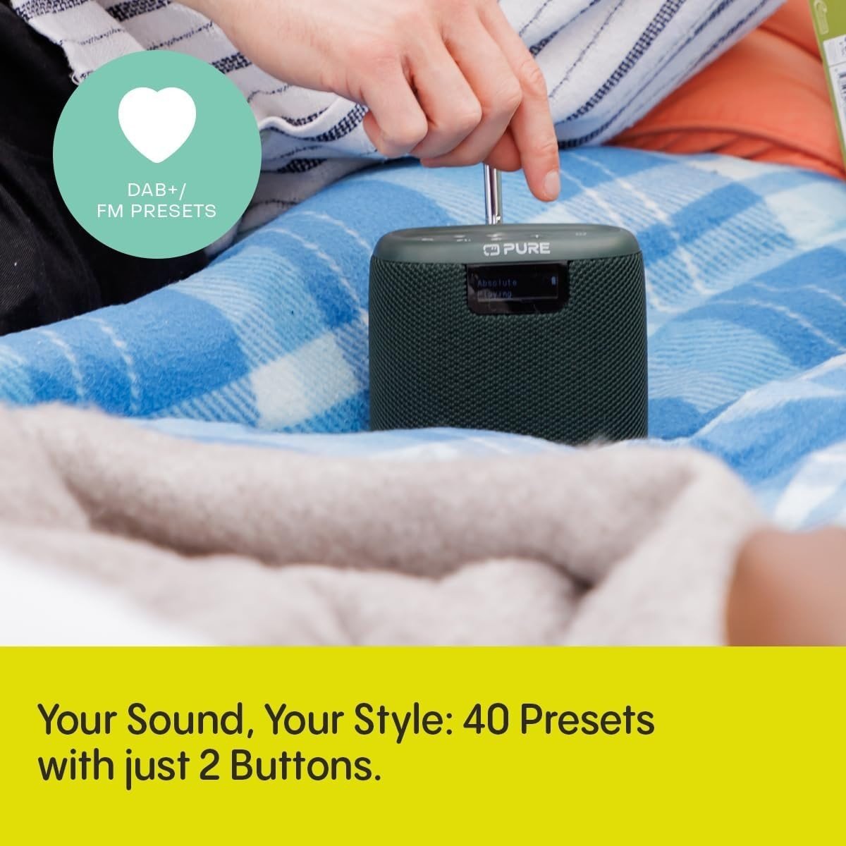 Mini Outdoor Bluetooth Speaker DAB+/FM Waterproof IP67 17h Battery - Kwikley