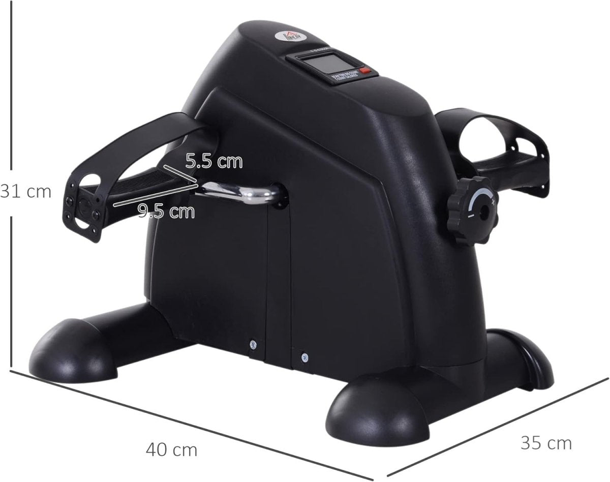 Mini Pedal Exerciser Magnetic Resistance LCD Low Impact Arm Leg - Kwikley