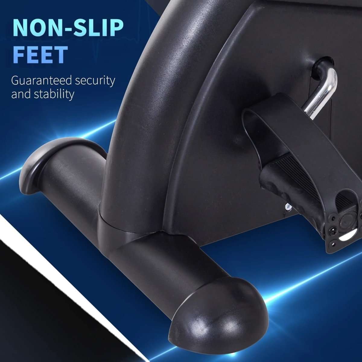 Mini Pedal Exerciser Magnetic Resistance LCD Low Impact Arm Leg - Kwikley