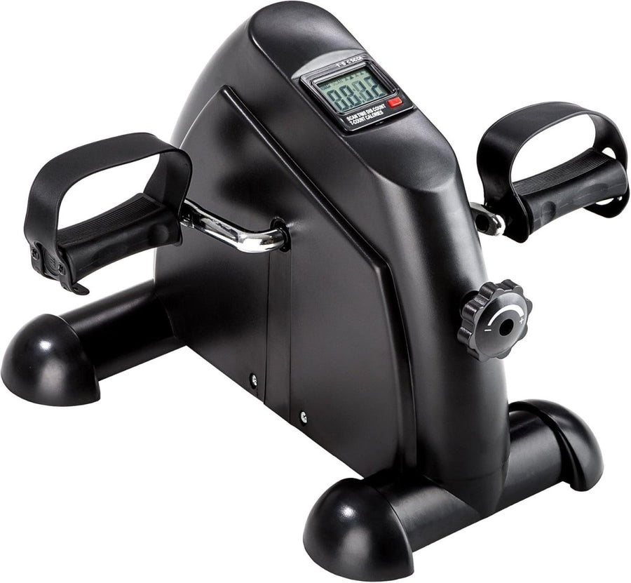 Mini Pedal Exerciser Under Desk Adjustable Resistance LCD Arm Leg - Kwikley