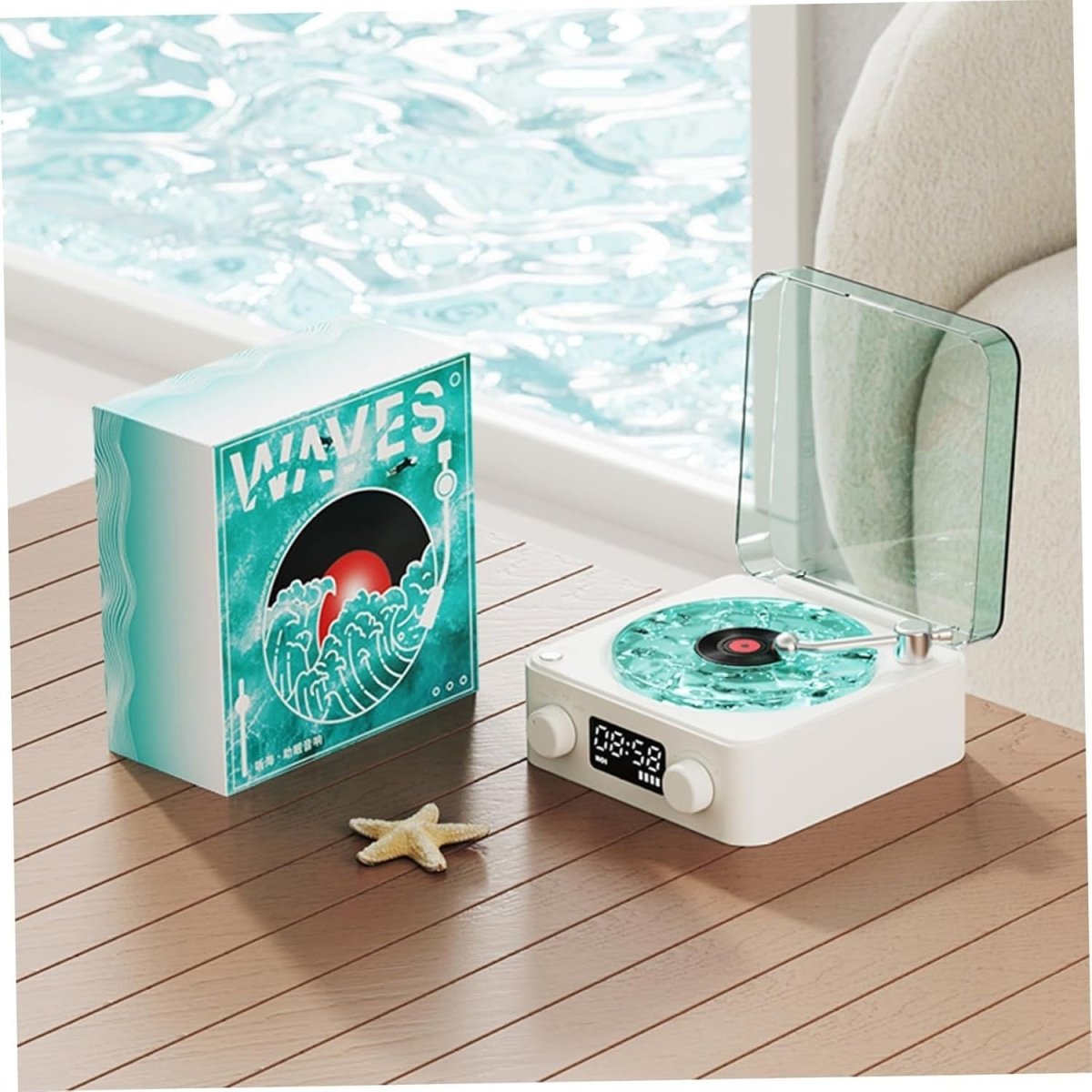 Mini Portable CD Player Record Player Style LED Display Rechargeable - Kwikley