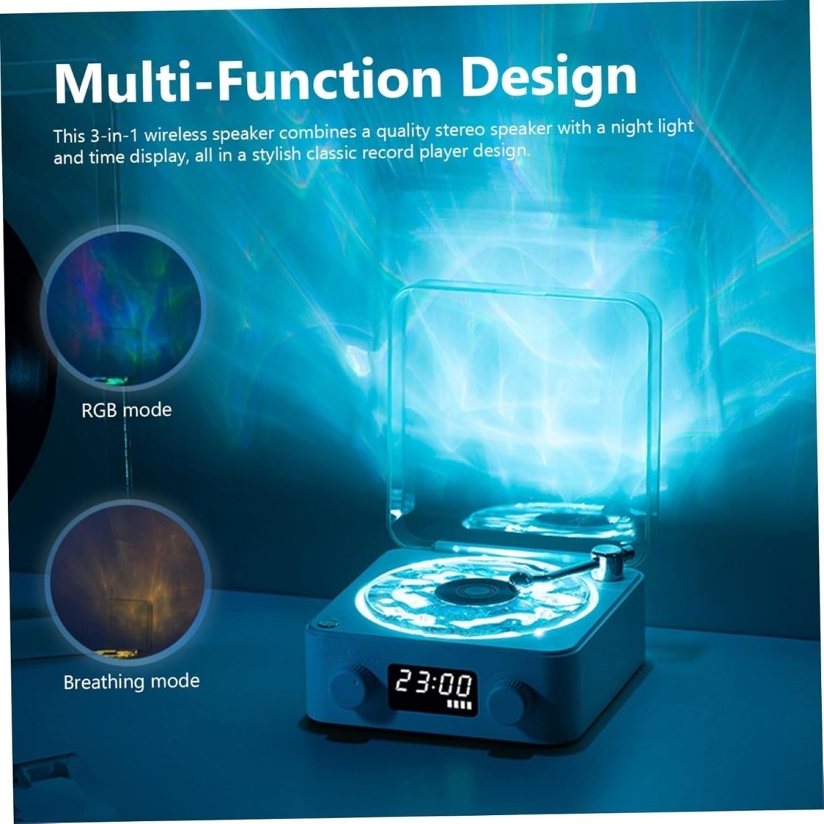 Mini Portable CD Player Record Player Style LED Display Rechargeable - Kwikley
