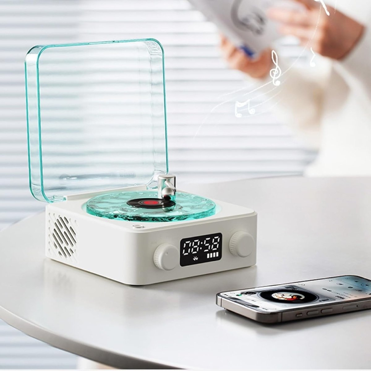 Mini Portable CD Player Record Player Style LED Display Rechargeable - Kwikley