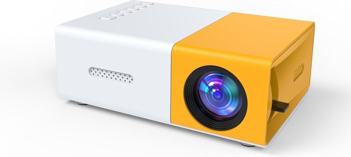 Mini Portable Projector WiFi 6 Bluetooth LED Home Cinema Phone Laptop - Kwikley