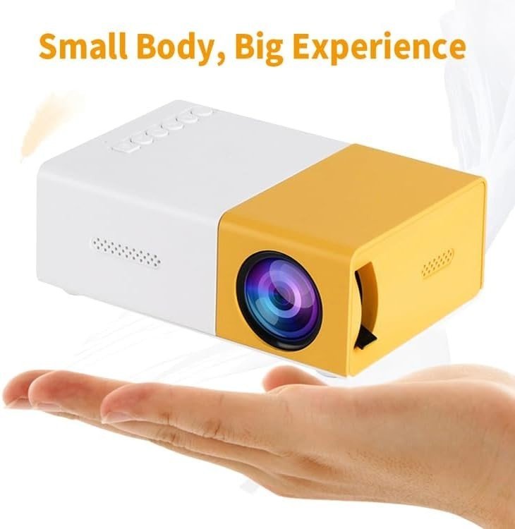 Mini Portable Projector WiFi 6 Bluetooth LED Home Cinema Phone Laptop - Kwikley