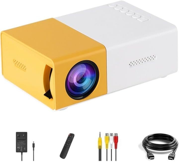 Mini Portable Projector WiFi 6 Bluetooth LED Home Cinema Phone Laptop - Kwikley