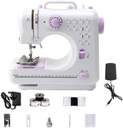 Mini Sewing Machine 12 Stitch Double Speed Foot Pedal Reverse Sew - Kwikley