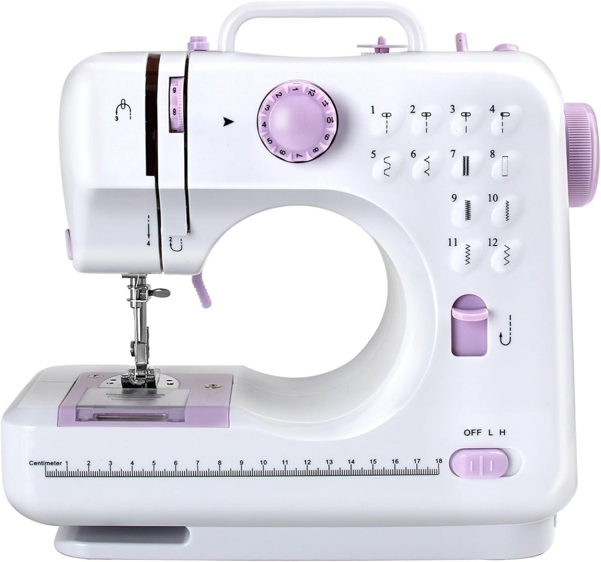 Mini Sewing Machine 12 Stitch Double Speed Reverse Stitch UK Plug - Kwikley
