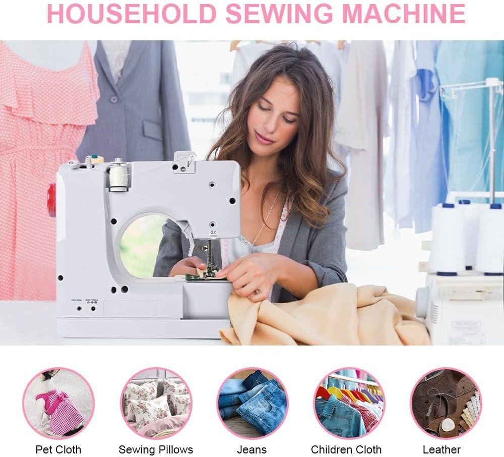 Mini Sewing Machine 12 Stitch Portable Electric Craft Repair Machine - Kwikley