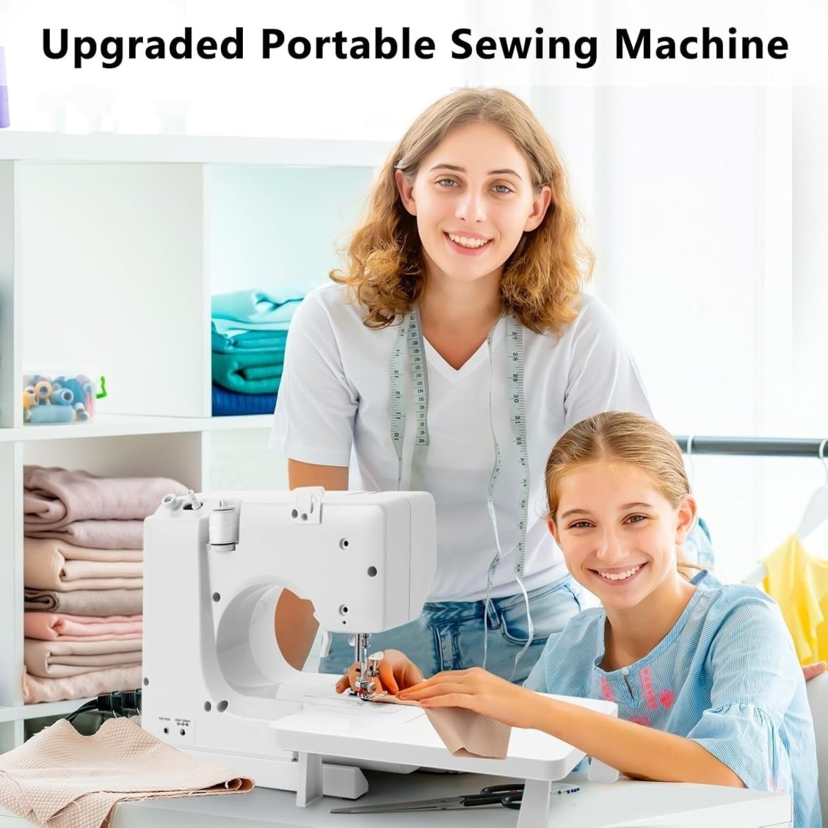 Mini Sewing Machine 12 Stitch Portable Electric Dual Speed Foot Pedal - Kwikley