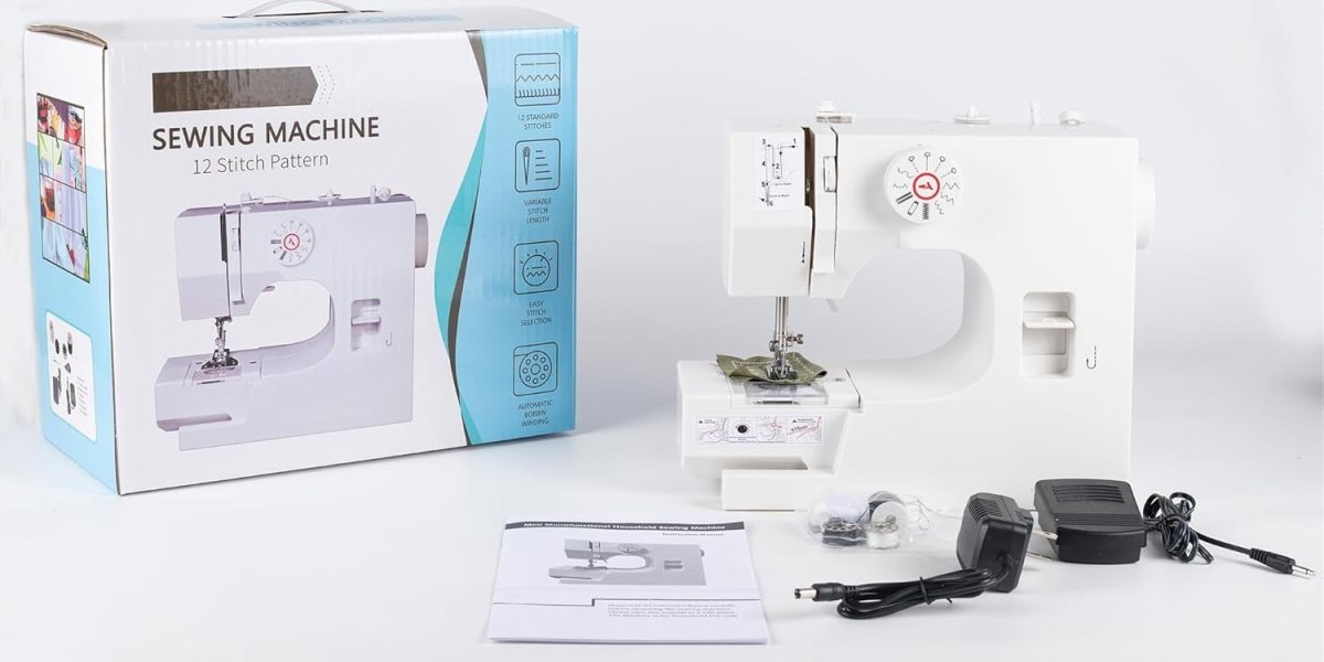Mini Sewing Machine 12 Stitches Portable Reverse Stitch Foot Pedal - Kwikley