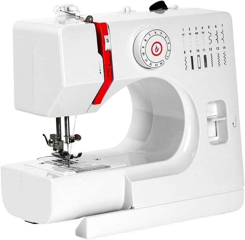 Mini Sewing Machine 14 Stitch Extension Table Reverse Stitch LED - Kwikley