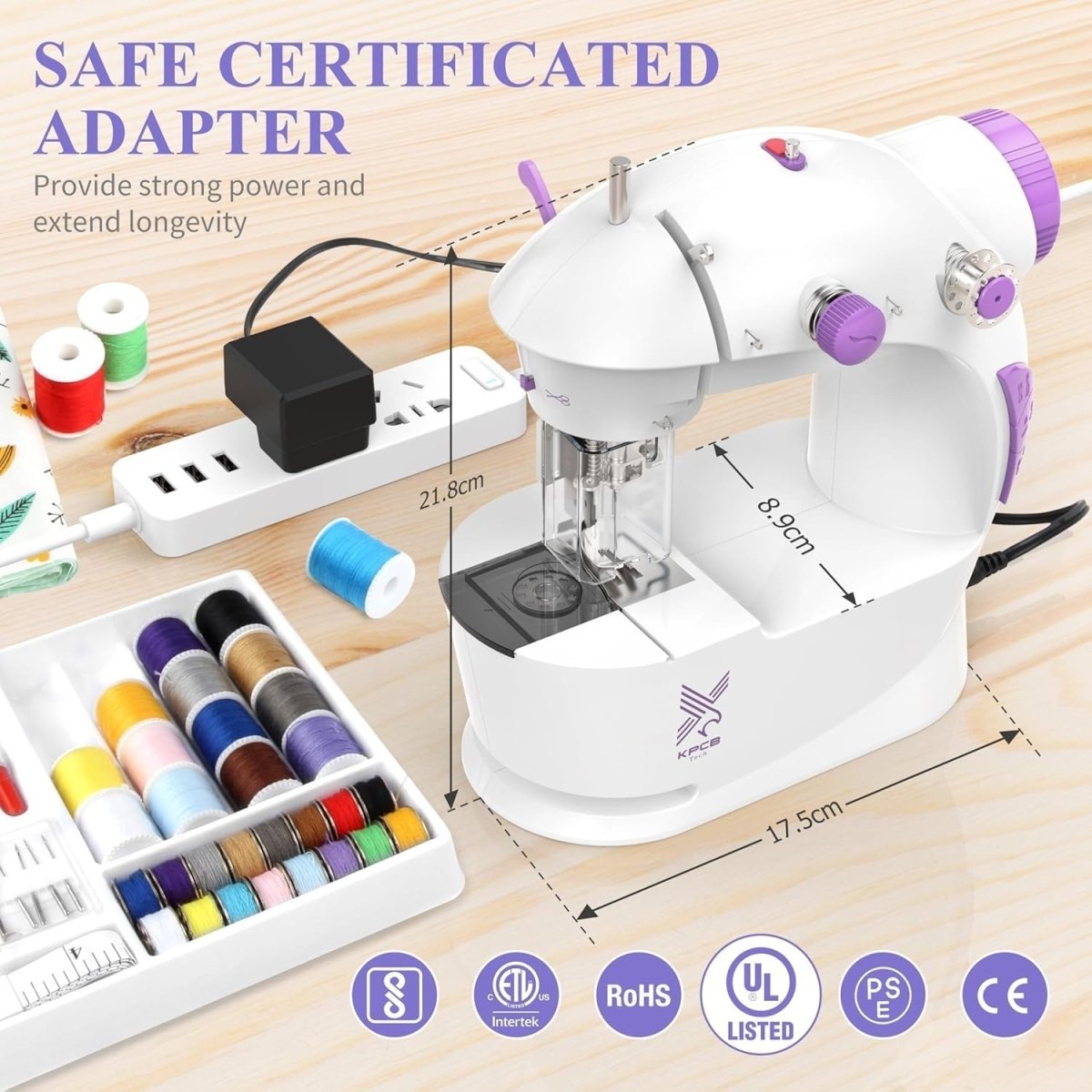 Mini Sewing Machine Beginner Electric Portable Sewing Kit 42pcs - Kwikley