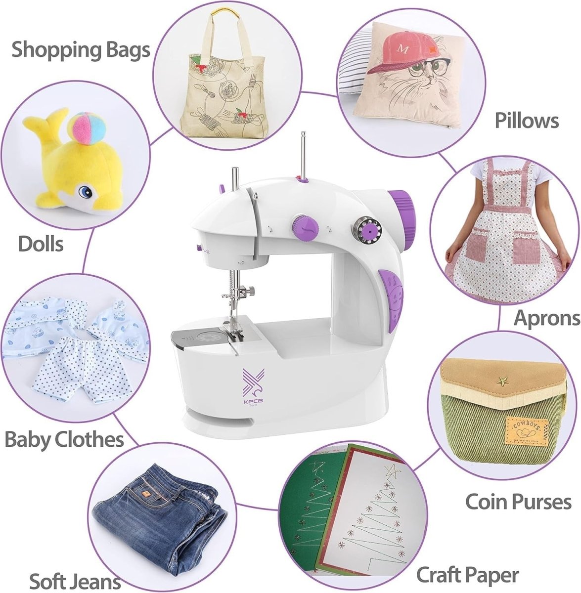 Mini Sewing Machine Beginner Electric Portable Sewing Kit 42pcs - Kwikley