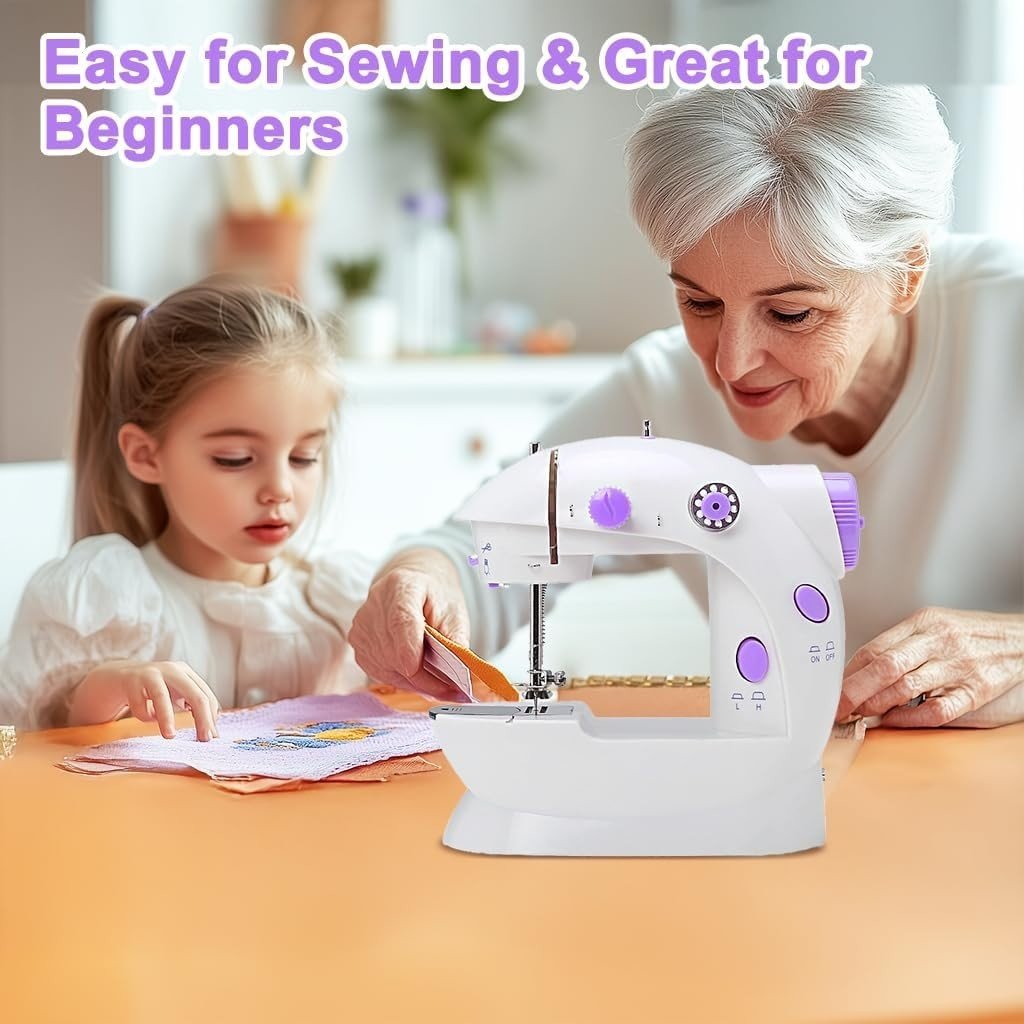 Mini Sewing Machine Extension Table 32pc Sewing Kit Foot Pedal - Kwikley