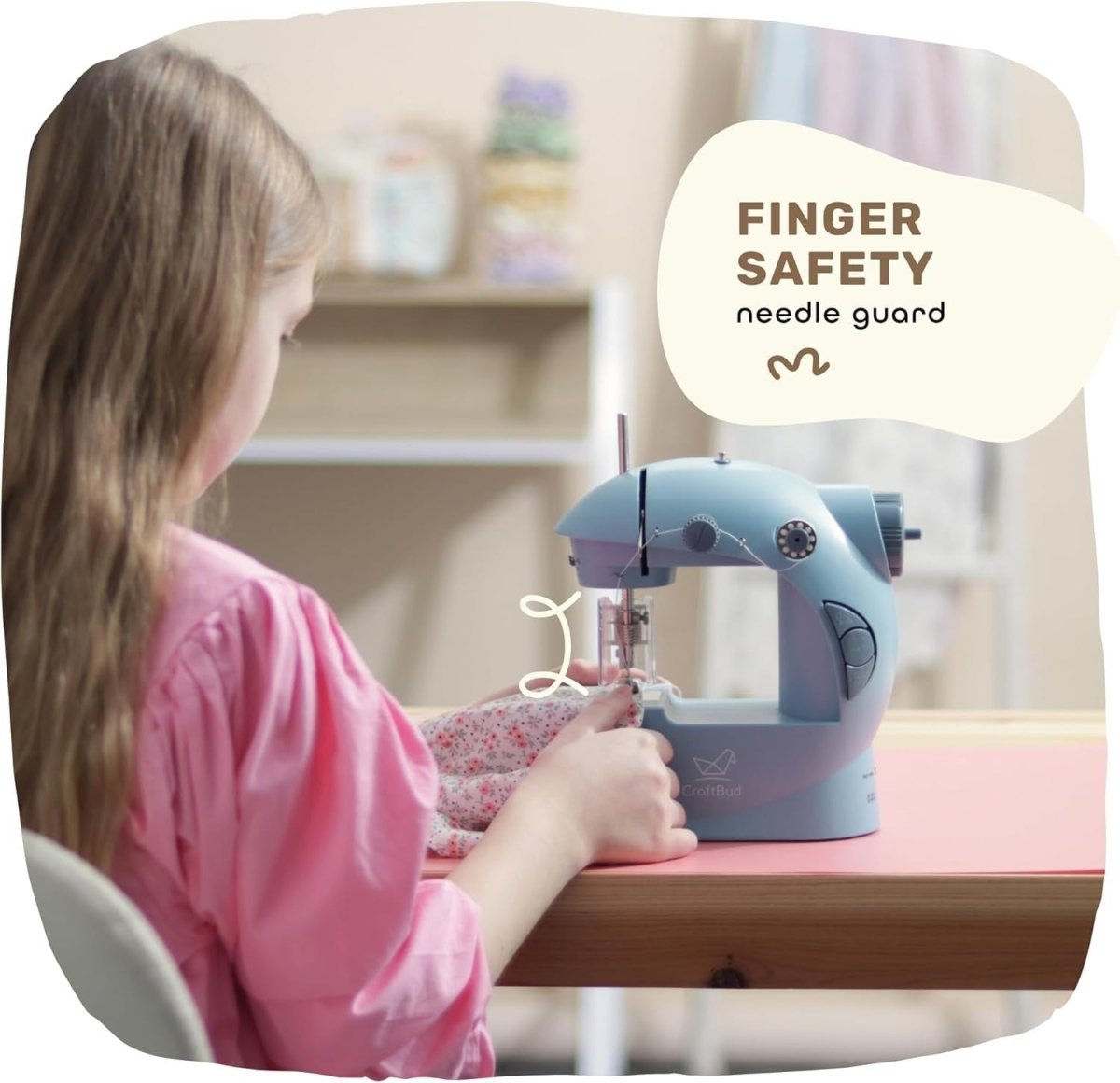 Mini Sewing Machine Kit Portable Beginner Kids Adult 122pc Set - Kwikley