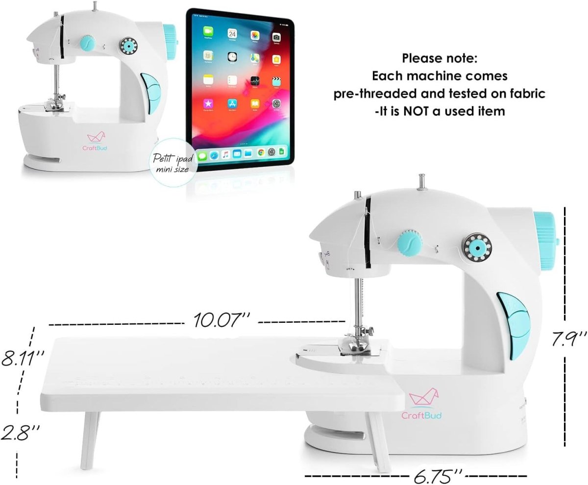 Mini Sewing Machine Kit Portable Beginner Kids Adult Foot Pedal - Kwikley