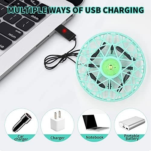 Mini UFO Drone Toy for Kids, Gesture Control Flying Ball, 360° Spin LED Lights - Kwikley