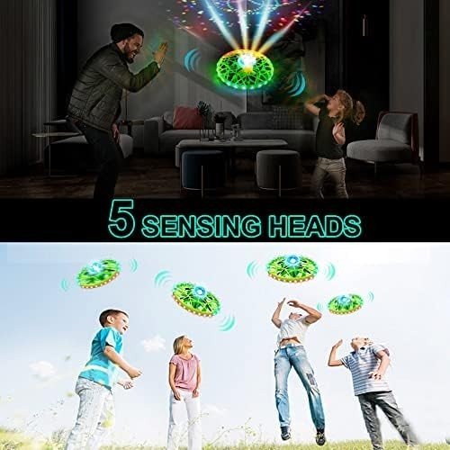 Mini UFO Drone Toy for Kids, Gesture Control Flying Ball, 360° Spin LED Lights - Kwikley