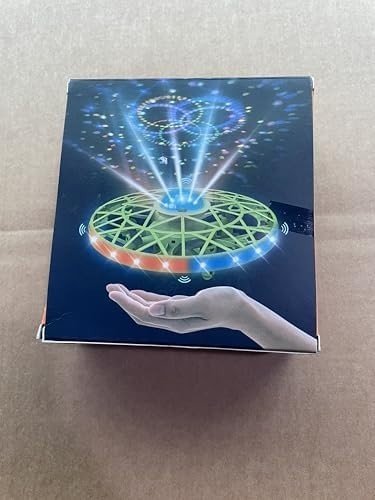 Mini UFO Drone Toy for Kids, Gesture Control Flying Ball, 360° Spin LED Lights - Kwikley