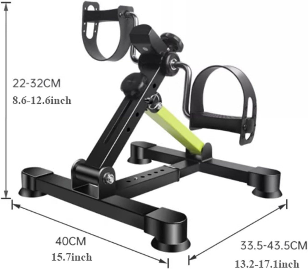 Mini Under Desk Pedal Trainer LCD Adjustable Resistance Rehab Bike - Kwikley