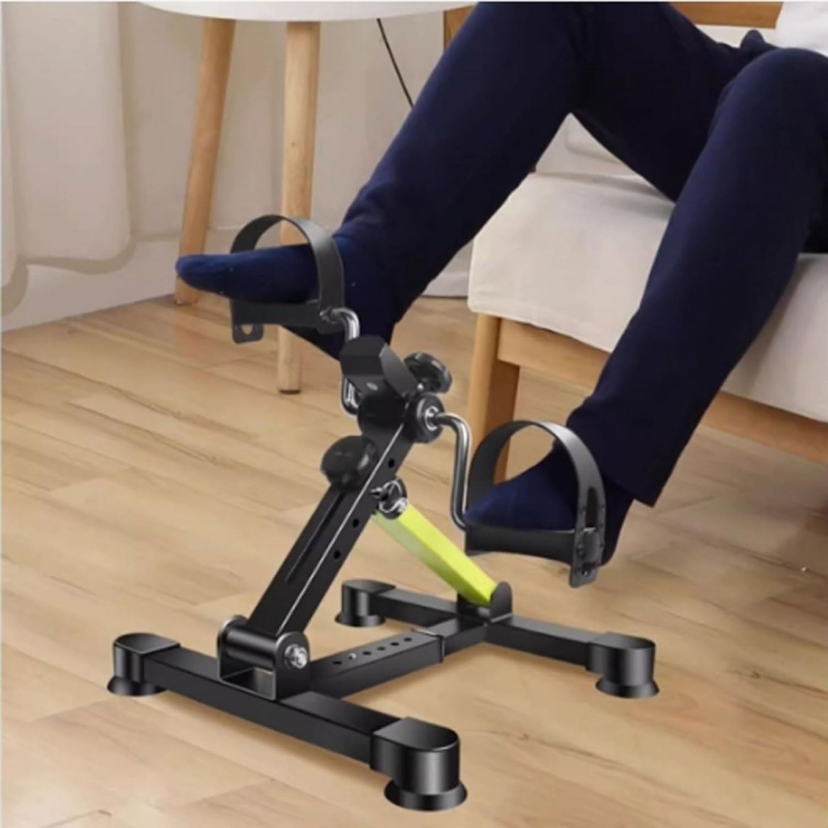 Mini Under Desk Pedal Trainer LCD Adjustable Resistance Rehab Bike - Kwikley