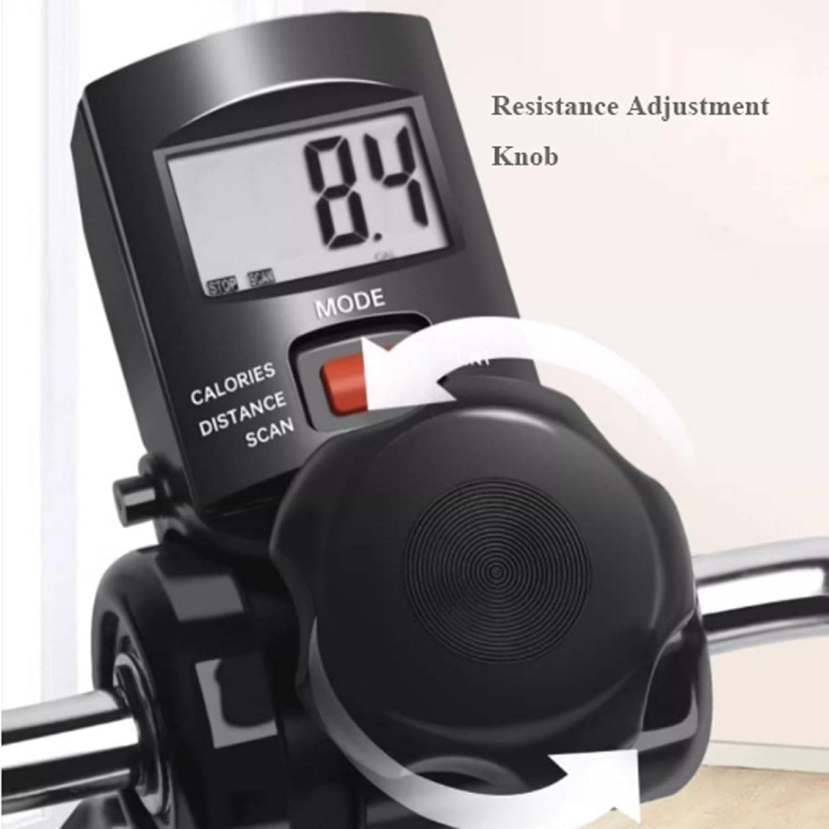 Mini Under Desk Pedal Trainer LCD Adjustable Resistance Rehab Bike - Kwikley