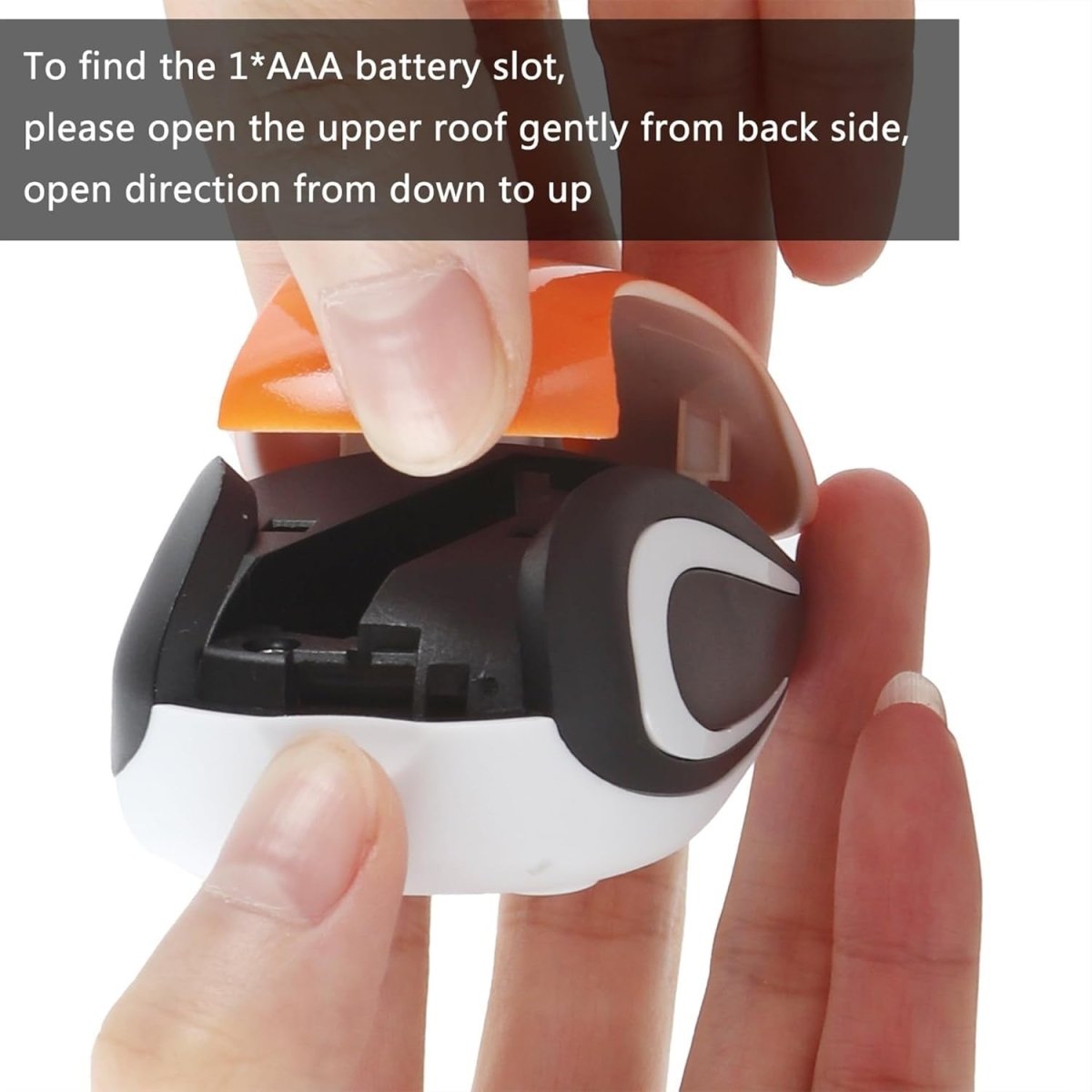 Mini Wireless USB Mouse 1600 DPI Compact Travel Portable Orange - Kwikley