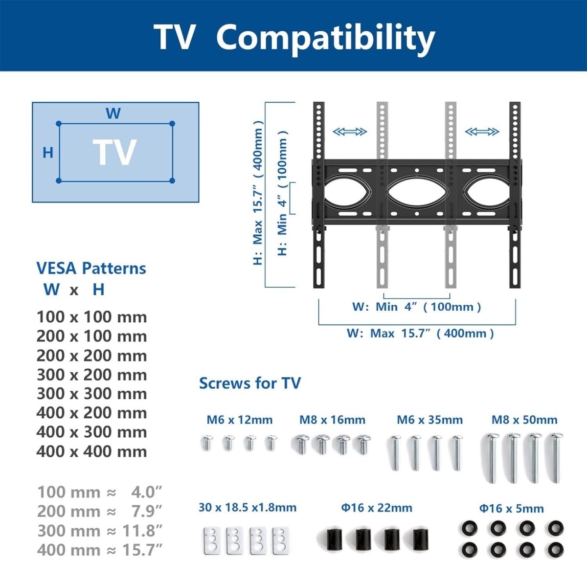 Mobile TV Stand Trolley Wheels 27–65" Height Adjustable Swivel Mount - Kwikley