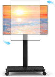 Mobile TV Stand with Wheels for 32-75” TVs | 360° Swivel & Tilt | Heavy Duty - Kwikley