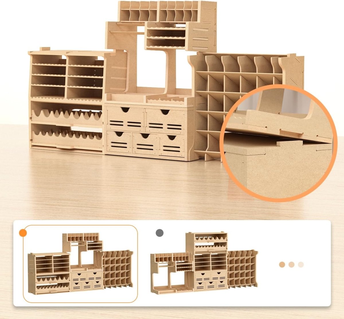 Model Paint Rack Tool Organizer Large MDF Workbench Storage - Kwikley