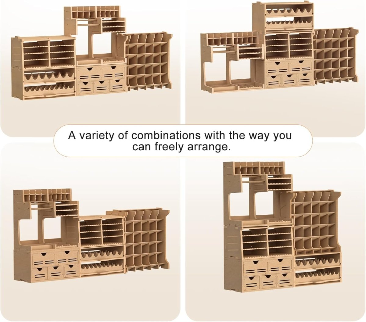 Model Paint Rack Tool Organizer Large MDF Workbench Storage - Kwikley