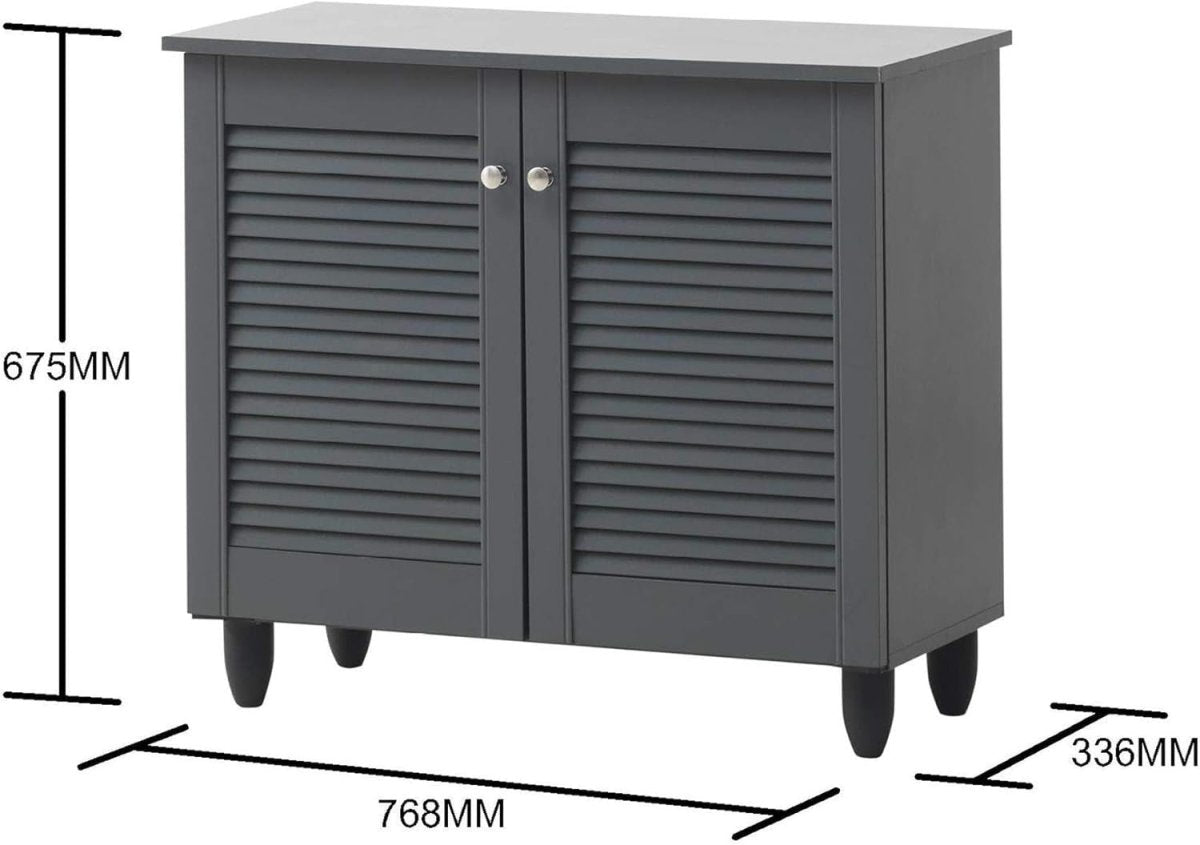 Modern 2 - Door Shoe Storage Cabinet | Space - Saving, Durable & Easy Assemble - Kwikley