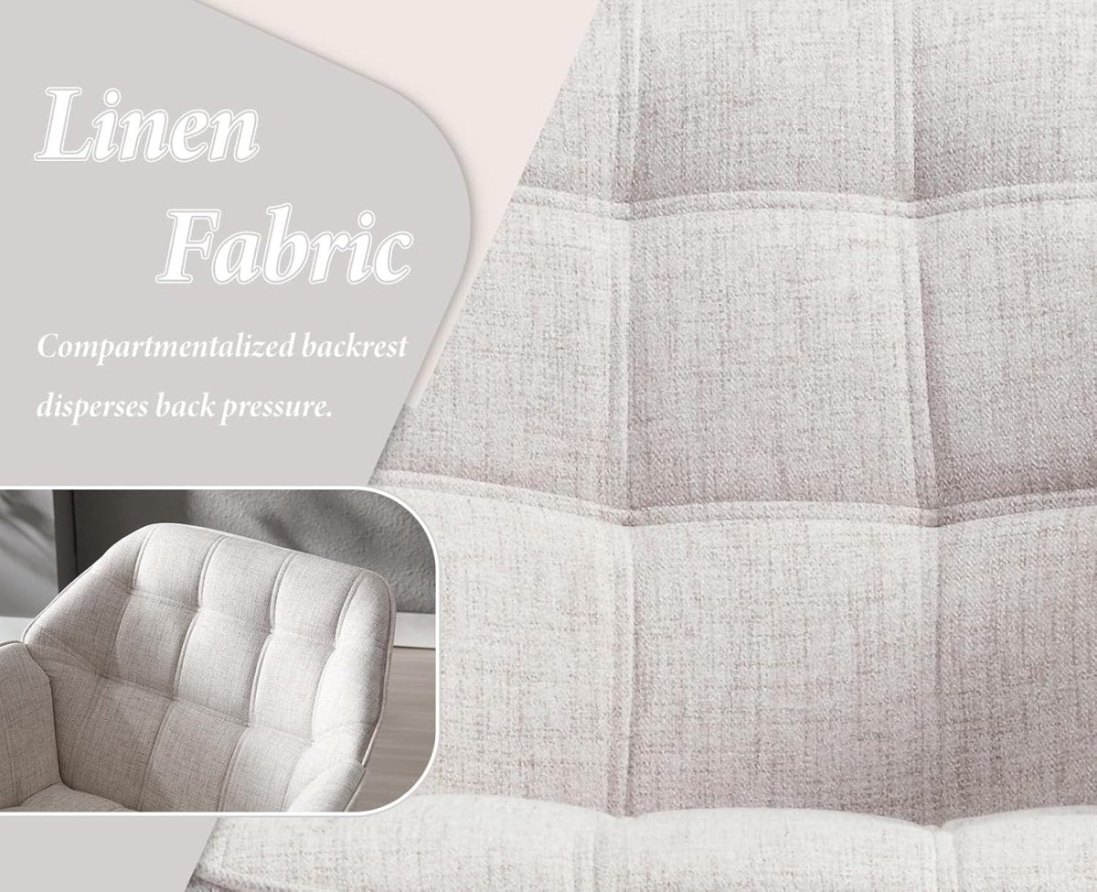 Modern Beige Accent Chair Armchair Tub Sofa Seat for Living Room Lounge - Kwikley