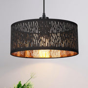 Modern Black & Gold Lamp Shade 31cm Round Ceiling Pendant Table Floor - Kwikley