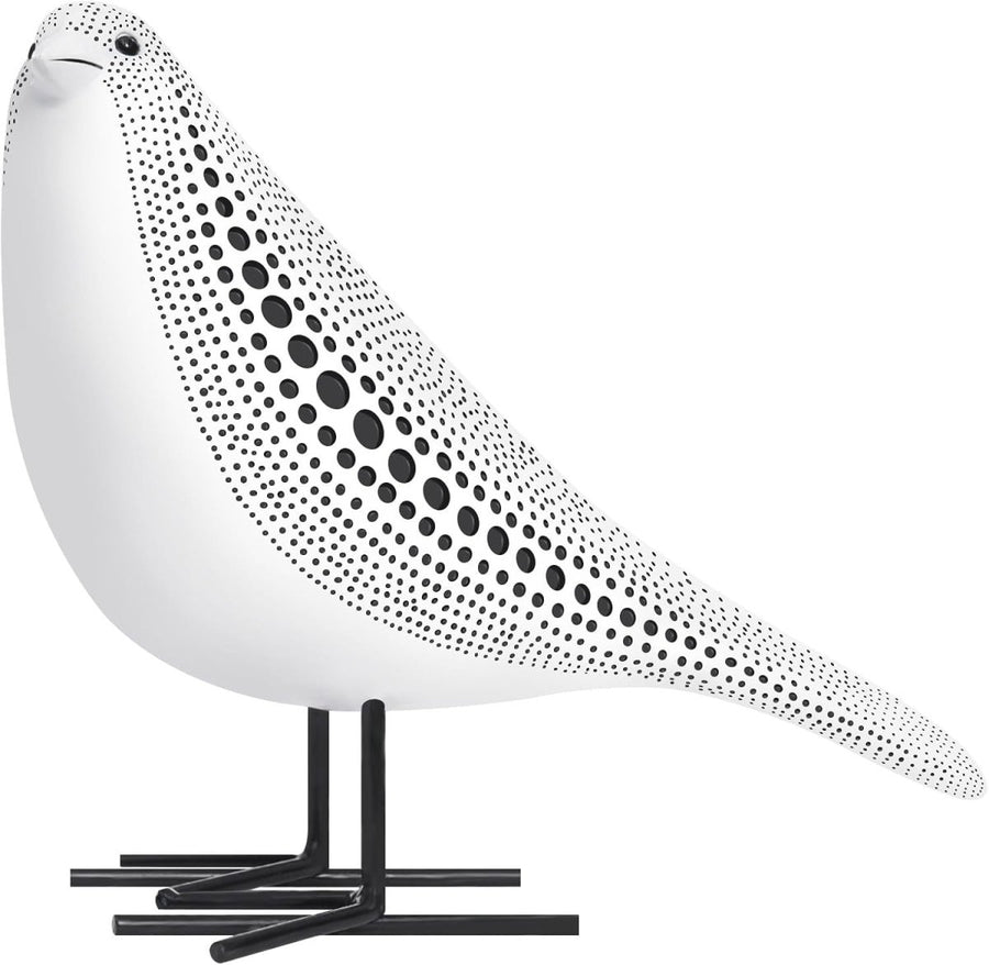 Modern Black & White Bird Vase Sculptural Decor Textured Art Ornament - Kwikley