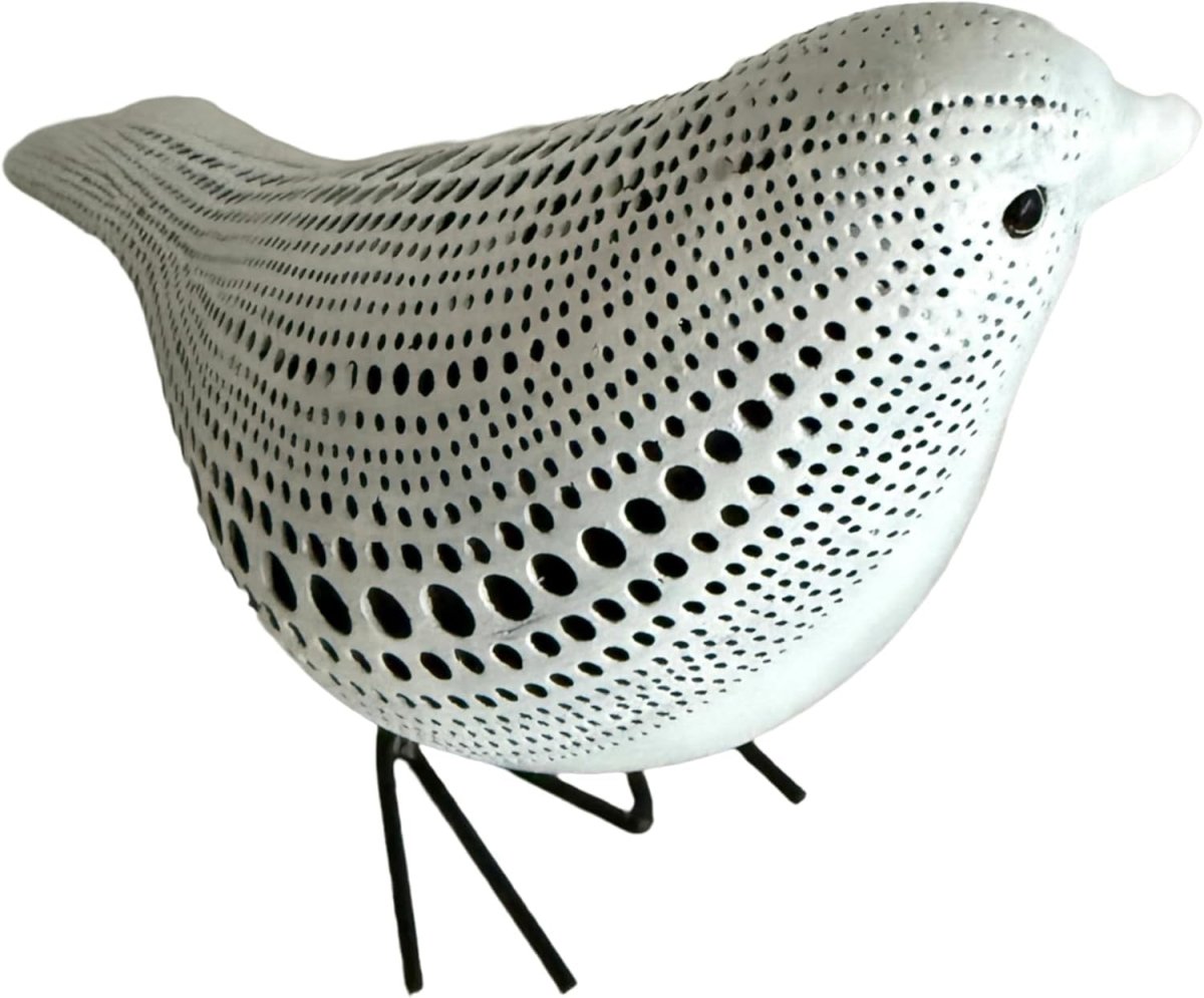 Modern Black & White Bird Vase Sculptural Decor Textured Art Ornament - Kwikley