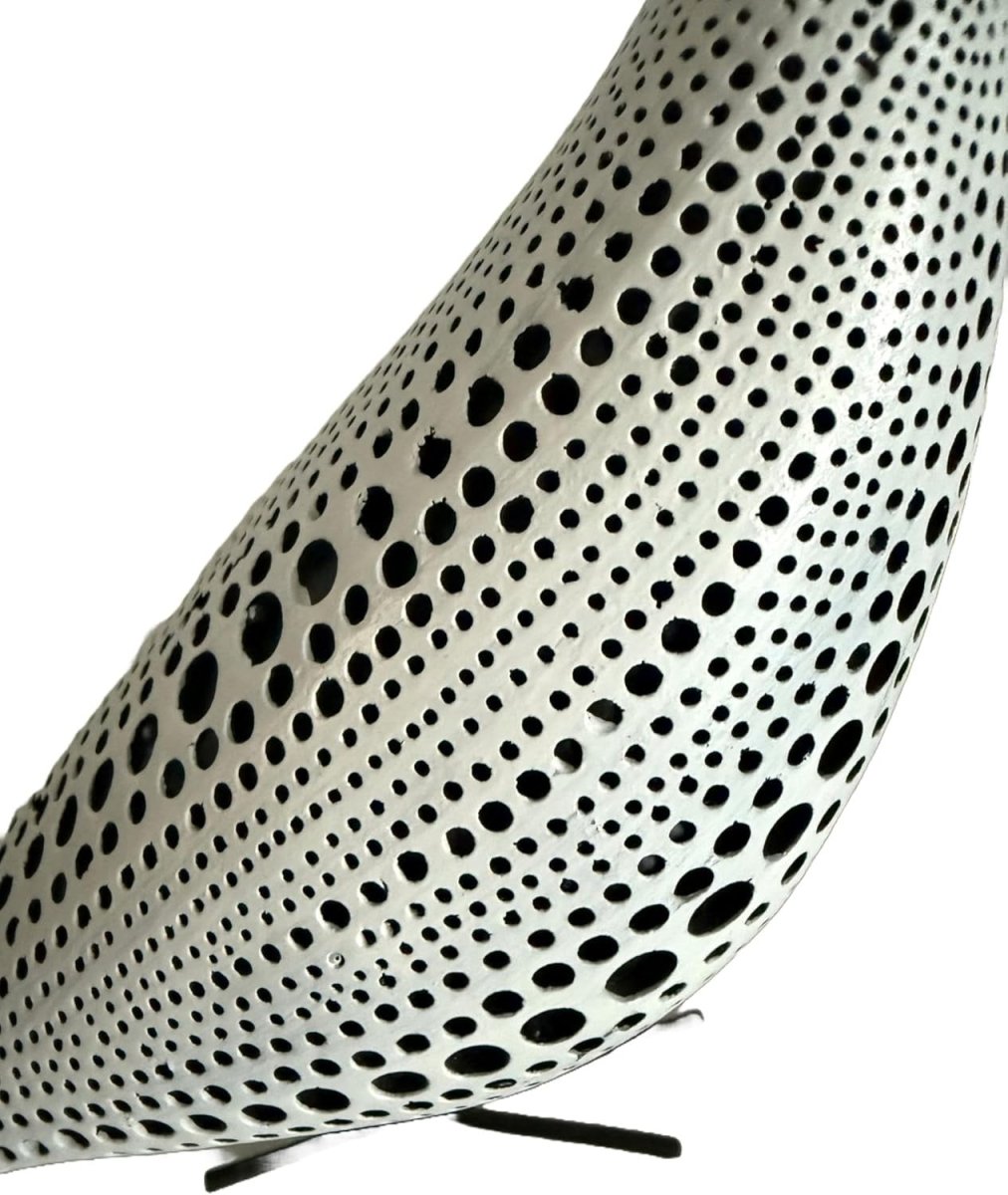 Modern Black & White Bird Vase Sculptural Decor Textured Art Ornament - Kwikley