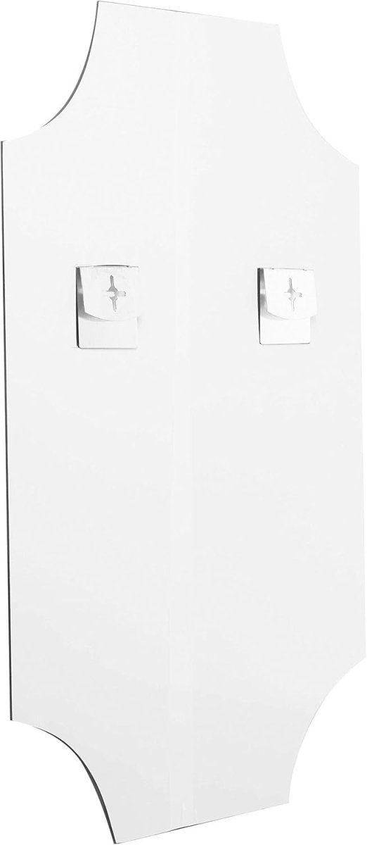 Modern Frameless Scallop Wall Mirror 24" x 36" for Living Room - Kwikley