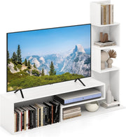 Modern L-Shaped TV Stand up to 50" with Storage Shelves & Open Compartments - Kwikley