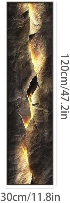 Modern LED Wall Art 3D Backlit Panel 120x30cm Lighted Decor - Kwikley